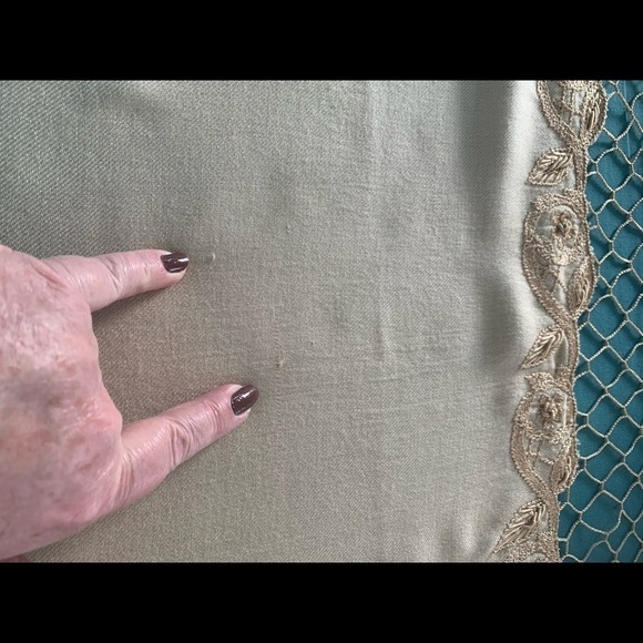 Lace bottom Scarf with tassels lagon look boho prairie style soft accents scarf - Picture 10 of 10